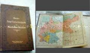 Henze's neue Verkehrskarte des Deutsches Reichs. M 1 : 500 000. Wandkarte (16 Blatt) in Kassette mit Übersichtskarte