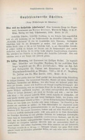 111-120 Empfehlenswerthe Schriften
