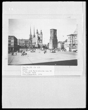 Halle (Saale), Marktplatz, Evangelische Marktkirche Sankt Marien und Roter Turm