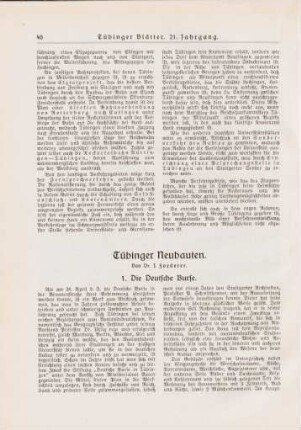 46-51 Tübinger Neubauten