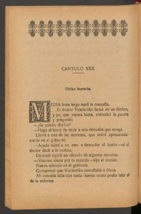 Capítulo XXX - Dicha lograda.