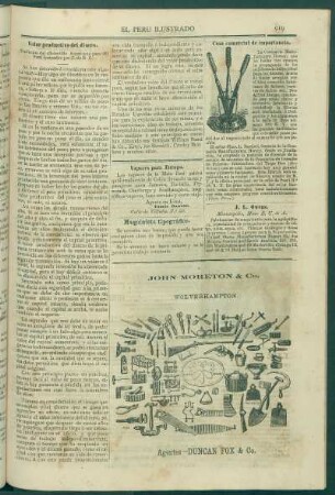 Valor productivo del dinero. : (Traducido del "Scientific American" para "El Perú Ilustrado" por J[uan] de D. Benites.)