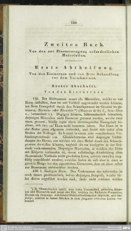 Zweites Buch. Von den zur Eisenerzeugung erforderlichen Materialien