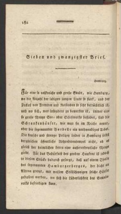 Sieben und zwanzigster Brief