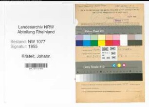 Entnazifizierung Johann Kristeit , geb. 02.10.1907 (Polizist)
