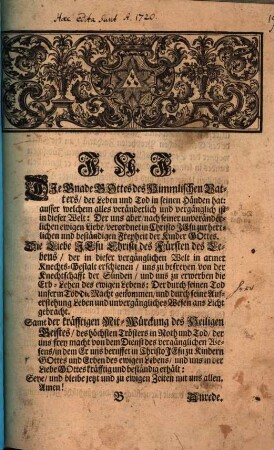 Leichenpredigt gehalten über den tödtlichen Hintritt Jacob Freyherrn von Fleckenstein