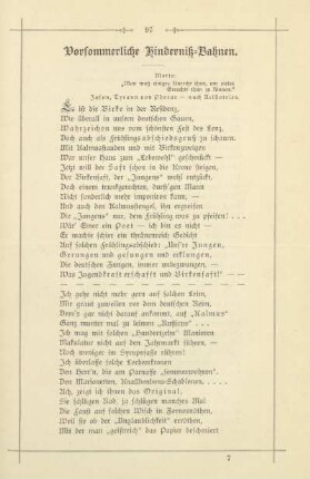 Vorsommerliche Hinderniß-Bahnen