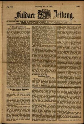 Ausgabe vom Mittwoch, den 17. März 1886.