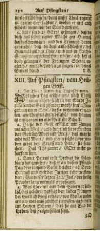 XIII. Auf Pfingsten / vom Heiligen Geist.