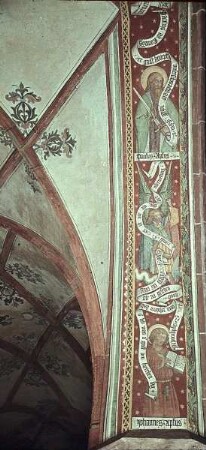 Der heilige Johannes, Engel und Apostel Paulus