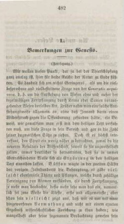 482-503 Bemerkungen zur Genesis : Fortsetzung