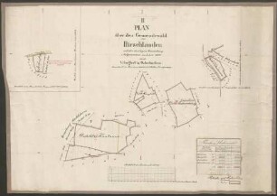 II. Plan über den Gemeindewald von Hirschlanden auf der dortigen Gemarkung