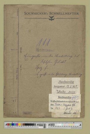 Eingriffe in die Verwaltung: Provinzialverwaltung (Spezialia)
