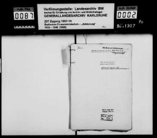 Münzesheimer, Erna Sara u. a. Erbgemeinschaft in Bruchsal Käufer: Reichsnährstand Lagerbuch-Nr. 1160 Bruchsal