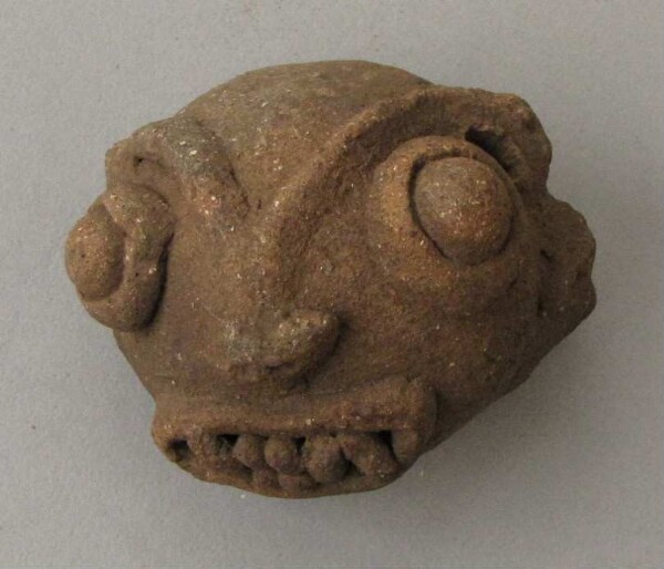 Animal head made of clay