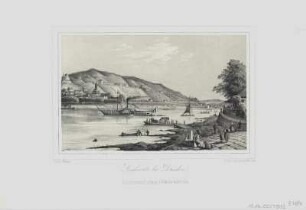 Ansicht von Dresden-Loschwitz, Lithographie, nach 1837 : Loschwitz bei Dresden / Naturzeichnung v. E. Müller. Lith. v. H. Williard. - Dresden : E. Müller ; Dresden : J. Braunsdorf , [nach 1837]. - 1 Kunstblatt : Lithogr. ; 17 x 11 cm
