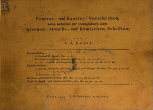 Fractur- und Kanzley-Vorschriften