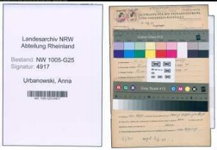 Entnazifizierung Anna Urbanowski , geb. 26.06.1899 (Haendlerin)