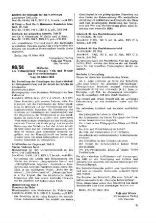 Hinweise des Volkseigenen Verlages Volk und Wissen auf Neuerscheinungen : 66/54 vom 20. März 1954
