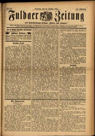 Ausgabe vom Dienstag, den 30. Oktober 1894.