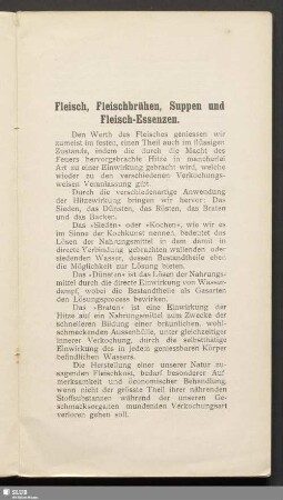 Fleisch, Fleischbrühen, Suppen und Fleisch-Essenzen