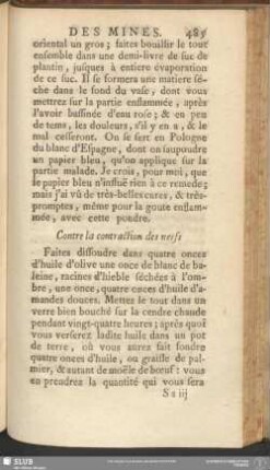Contre la contraction des nerfs