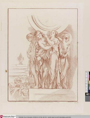 [Gruppe von vier Frauen; Groupe de quatre Femmes]