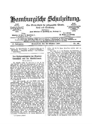 Der Religionsunterricht der Synodalkommission und der Radikalismus