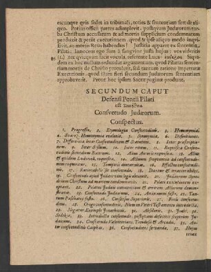 Secundum Caput Defensi Pontii Pilati ...