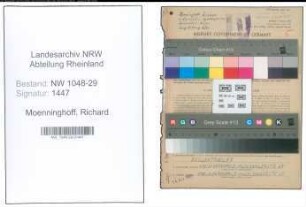 Entnazifizierung Richard Moenninghoff , geb. 04.07.1915 (Beamter)