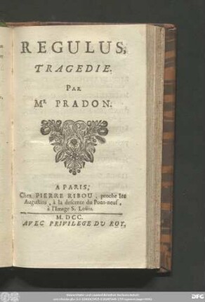 Regulus : Tragedie