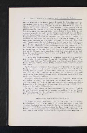 Digitalis und digitalisartig wirkende Stoffe.