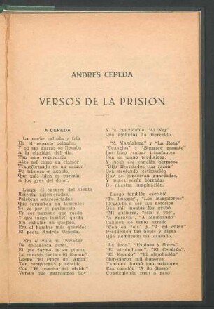 Versos de la prisión
