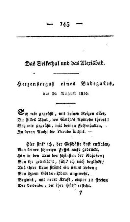 Das Selkethal und das Alexisbad.
