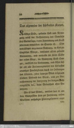 Das algemeine der stärkenden Kurart