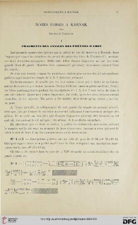 22: Notes prises à Karnak, [1]