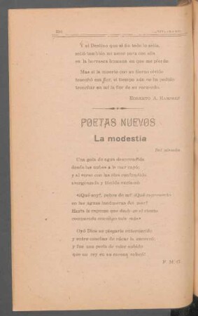La modestia del alemán : Poetas nuevos