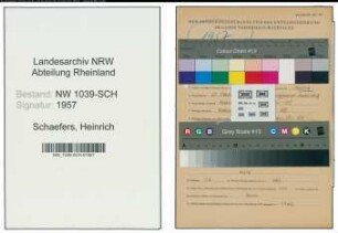 Entnazifizierung Heinrich Schaefers , geb. 20.10.1890 ()