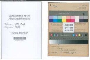 Entnazifizierung Heinrich Runde , geb. 16.12.1905 (Schneider)