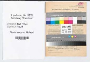 Entnazifizierung Hubert Steinhaeuser , geb. 01.04.1888 (Schneider)