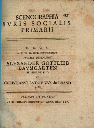 Scenographia Ivris Socialis Primarii