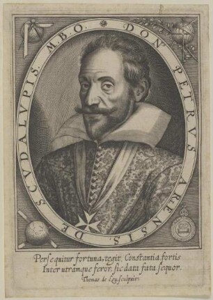 Bildnis des Petrvs Arlensis de Scudalvpis