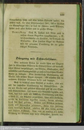 Düngung mit Schwefelsäure