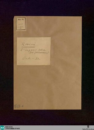 L' Inganno felice. Arr - Don Mus.Ms. 1682a-c : B, Coro maschile, orch