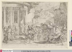 [L'Avvelenamento di Sinorice; Les serviteurs de Sinorix rapportant dans son char leur maître; The Poisoning of Sinoris; Sinorix, von Camma vergiftet, wird aus dem Tempel getragen]