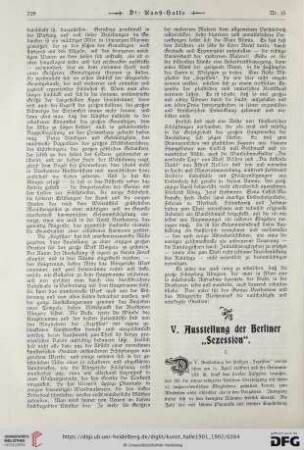 V. Ausstellung der Berliner "Sezession"