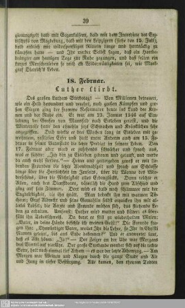 18. Februar. Luther stirbt