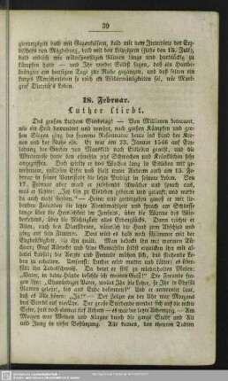 18. Februar. Luther stirbt