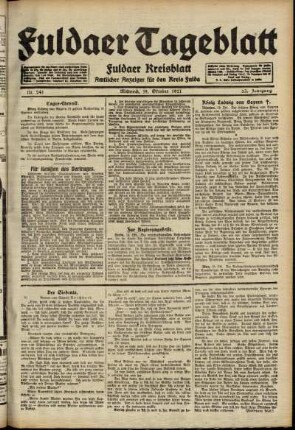 Ausgabe vom Mittwoch, den 19. Oktober 1921.