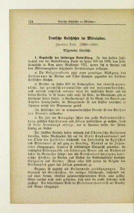 Deutsche Geschichte im Mittelalter. Zweiter Teil. (1250-1450.)